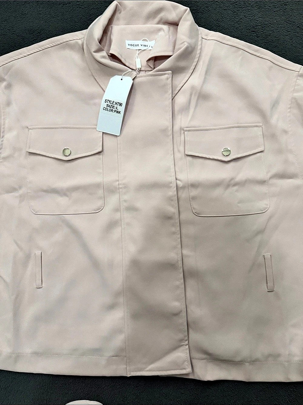 Vogue Vibes- Light Pink Utility Jacket with Belt & Barrel Pants NWT